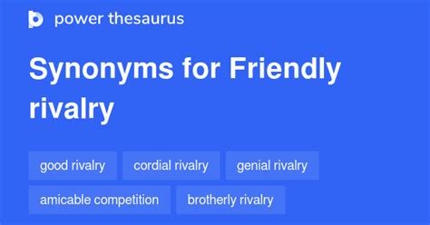 rivalries synonym|rivalrous meaning.